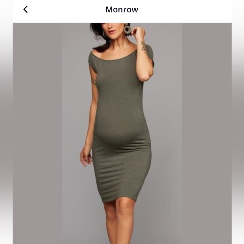 Monrow dress in olive green, size L